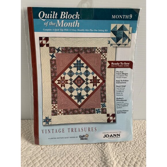 Vintage Treasures Perpetual Motion Quilt Block of the Month 9 by Joann Fabrics k - Picture 8 of 9